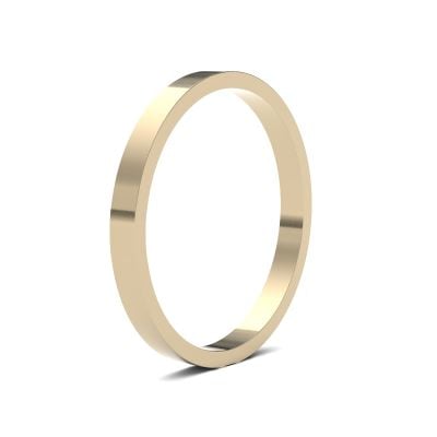 James Moore Wedding Ring | Or jaune 9 carats | 2 mm | léger | taille plate | ag_2llf-9y AG_2LLF-9Y