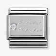 Nomination Classic Aquarius Cubic Zirconia Sterling Silver Charm 330302/11