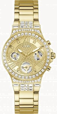 Guess Moonlight Damenarmband mit Kristallen in Gold aus Edelstahl GW0320L2