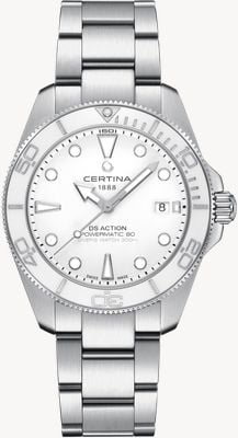 Certina DS Action Automatic (40.5mm) White Dial / Stainless Steel Bracelet C0484071101100