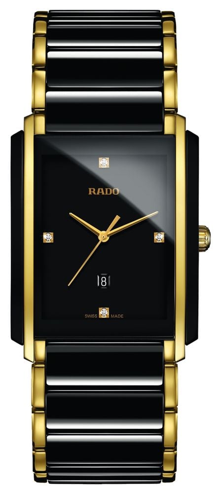 RADO Integral Diamonds High Tech Ceramic Black Square Dial Watch R20204712 James Moore Co. Jewellers of Distinction Since 1997 in Kenilworth Warwickshire