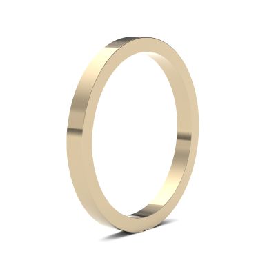 James Moore Wedding Rings | 9ct Yellow Gold | 2mm | Heavy | Flat | AG_2LHF-9Y