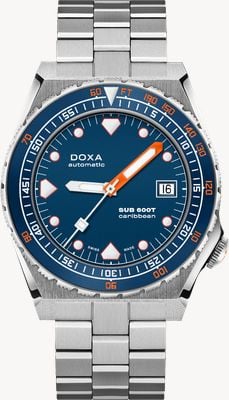 DOXA SUB 600T Caribbean (40mm) Dark Blue Iconic Dial / Stainless Steel Bracelet 861.10.201.10