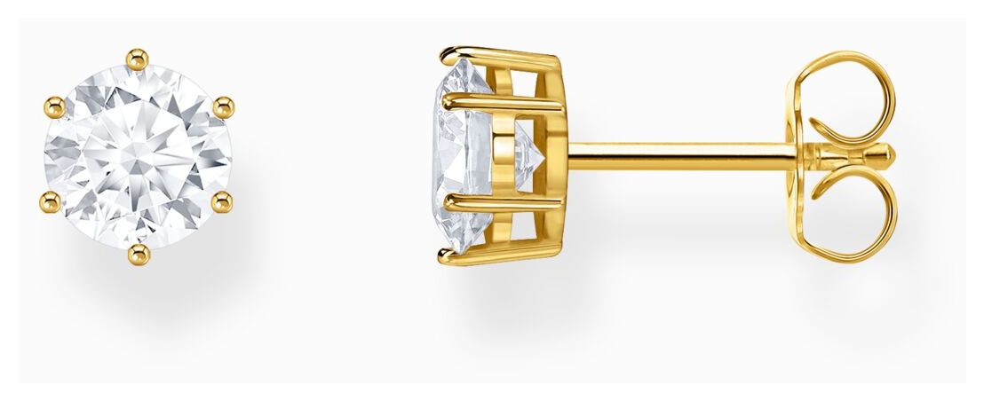 Thomas Sabo Brilliant Cut White Zirconia Gold-Plated Jewellery-image-148981