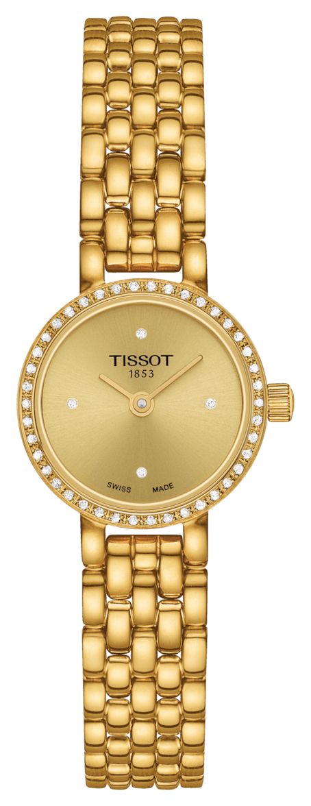 Tissot Dames mooie ronde (19,5 mm) gouden diamanten horloge-image-145765