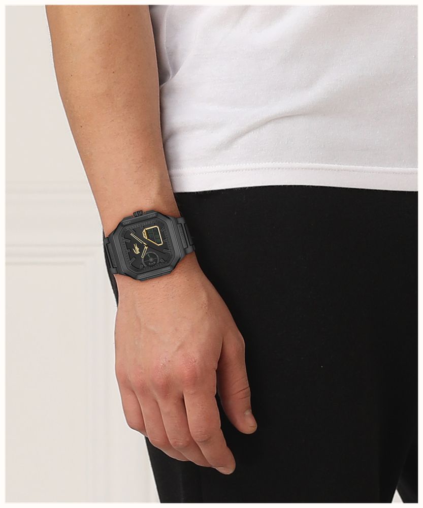 Lacoste Black Stainless Steel Bracelet Black Gold Dail LC33 Square Watch 2011532 - alternatieve weergave 4