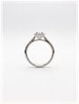 0.56ct Natural Emerald Diamond Platinum Halo Ring J98039 - alternate view 3