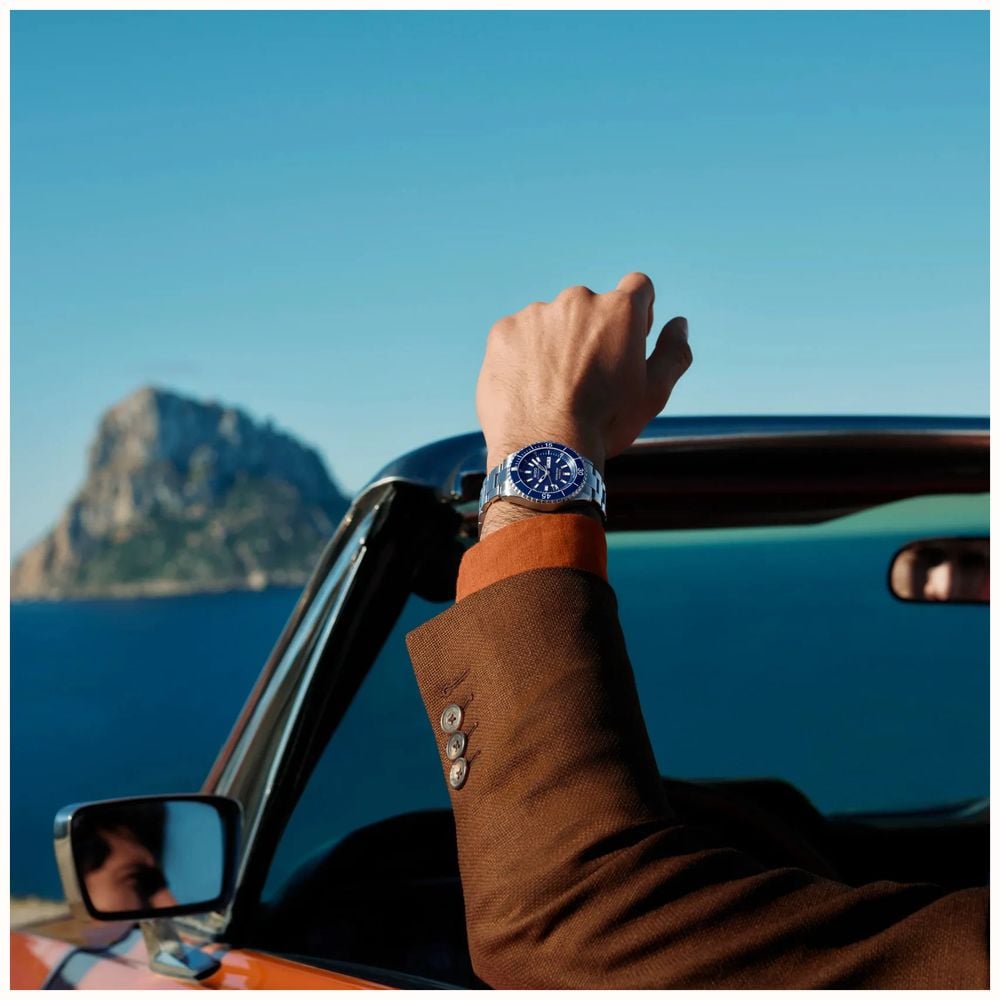 MIDO Ocean Star 200 Automatic (41mm) Textured Blue Dial / Stainless Steel Bracelet M0269301104100 - alternatieve weergave 5