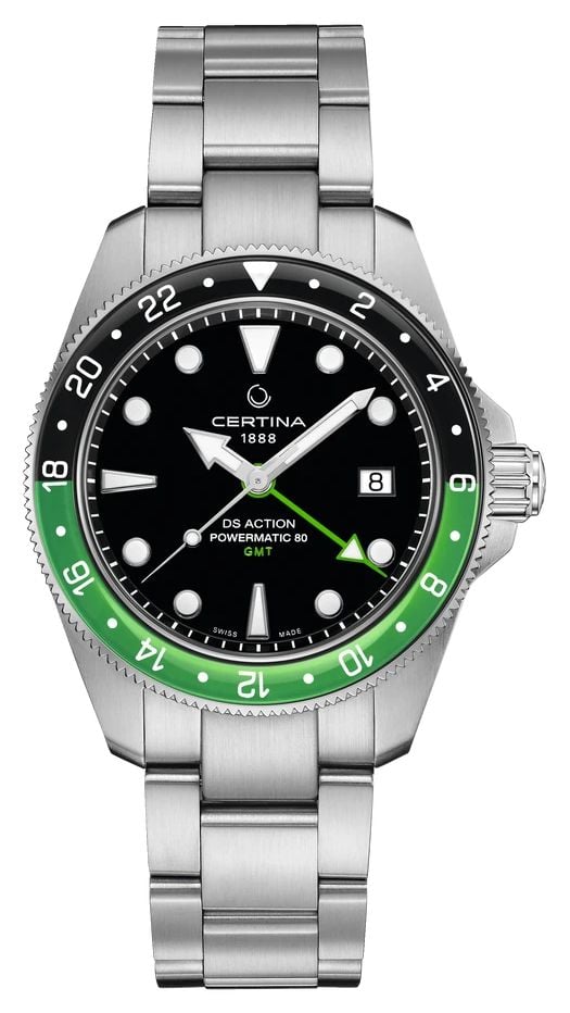 Certina DS Action GMT Powermatic 80 (41 mm) Cadran noir / montre-image-163154