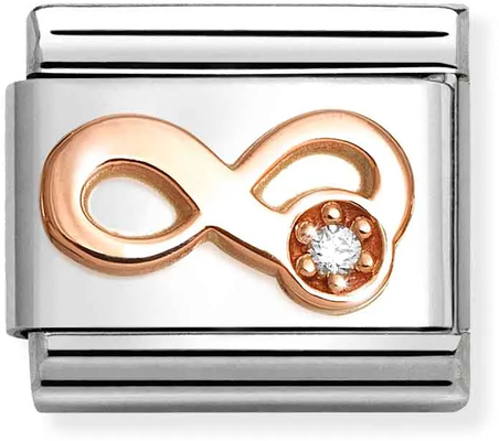 Nomination Classic Infinity With White Stone Sterling Silver Charm 430305/46