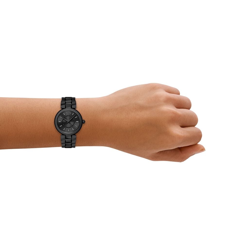 Armani Exchange Two-Hand Quartz (34mm) Black Sunray Dial / Black PVD Stainless Steel Bracelet AX4411 - 备用视图 4