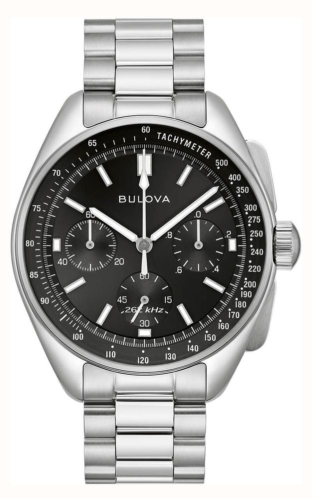 Bulova Lunar Pilot Chronograph Black Dial Stainless