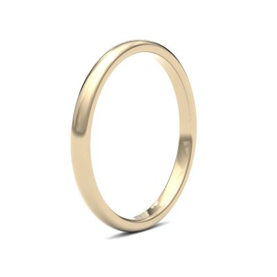 James Moore Wedding Ring | Or jaune 9 carats | 2 mm | lourd | taille premium court | ag_2lhp-9y AG_2LHP-9Y