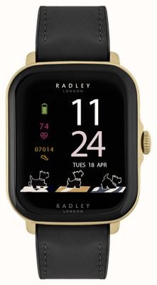 Radley Zegarek smartwatch z serii 20 (37 mm) z czarnym skórzanym paskiem RYS20-2162