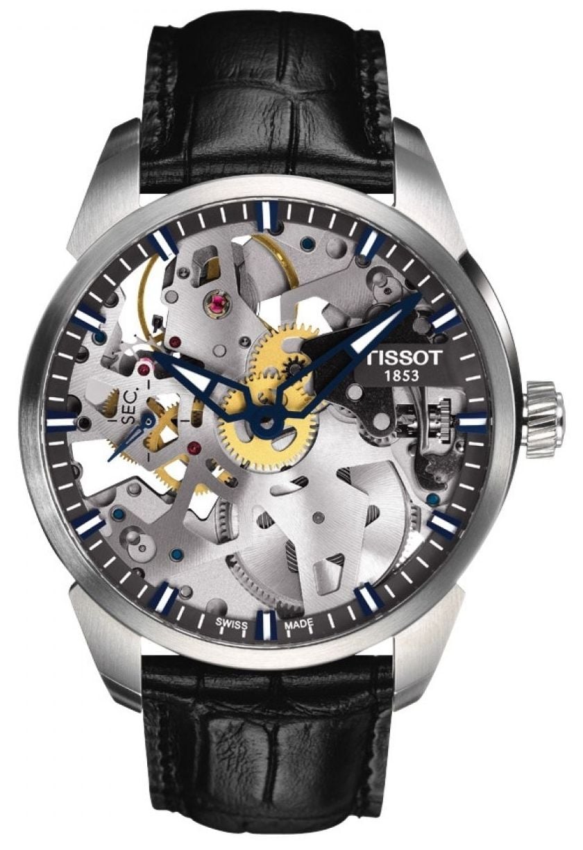 Tissot Chemin des tourelles squelette homme mÃ©canique swiss montre