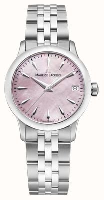 Maurice Lacroix 1975年製クォーツ（33mm）ピンクマザーオブパール文字盤／ステンレススチールブレスレット 751006-SS002-560-1