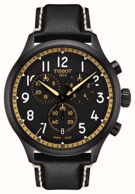 Tissot Chrono xl vintage zwart/goud horloge T1166173605202