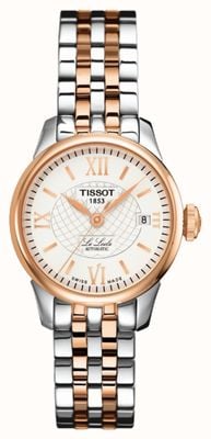Tissot Женские часы le locle с автоподзаводом двухцветные, розовое золото, pvd-покрытие T41218333