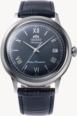 Orient Bambino Automatik (40,5 mm) blaues Zifferblatt / blaues Lederarmband RA-AC0024L30B