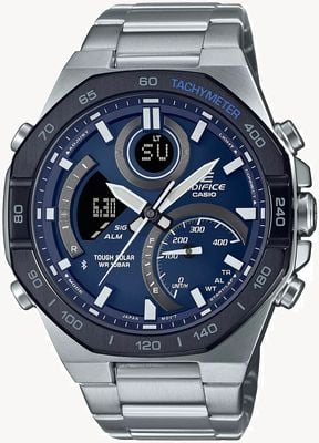 Casio Gebäude | blaues Zifferblatt | Edelstahlarmband ECB-950DB-2AEF