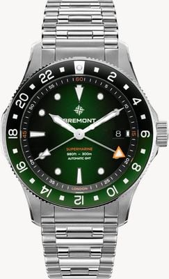 Bremont Supermarine 300M GMT Automatic (40mm) 'Tundra' Green Gradient Dial / Stainless Steel Bracelet SM40-GMT-SS-GNBK-B