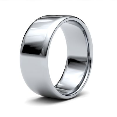 James Moore Wedding Rings | 9ct White Gold | 8mm | Light | Soft Court | AG_8GLS-9W
