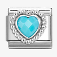 Nomination Classic Dotted Heart Sterling Silver & Steel Charm 330605/039