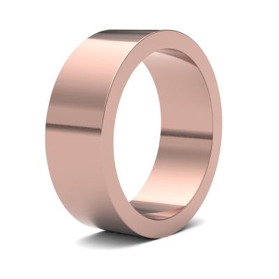 James Moore Wedding Ring | oro rosa 9 carati | 7 mm | medio | misura piatta | ag_7lmf-9r AG_7LMF-9R