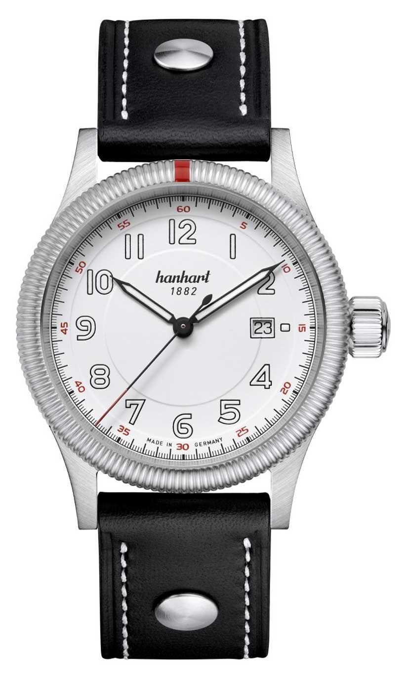 Hanhart automatique Pioneer One (42 mm), cadran blanc montre
