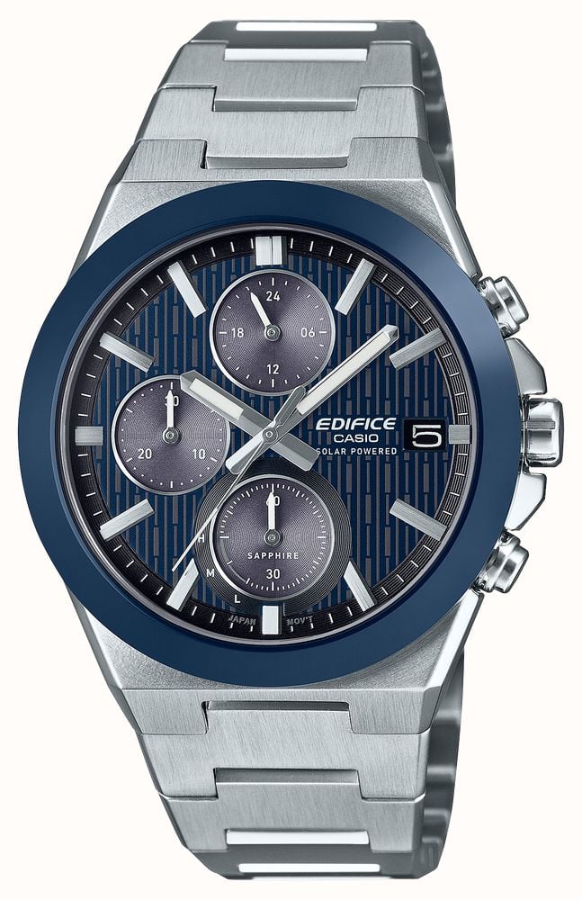 Casio Edifice Solar Powered Chronograph (39.5mm) Blue Dial