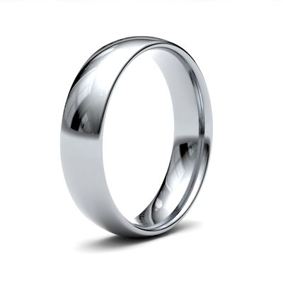 James Moore & Co | Or blanc 18 carats | 5 mm | léger | taille cour traditionnelle | ag_5glc-18w AG_5GLC-18W
