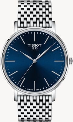 Tissot Everytime quartz gent | blauwe wijzerplaat | roestvrij staal T1434101104100