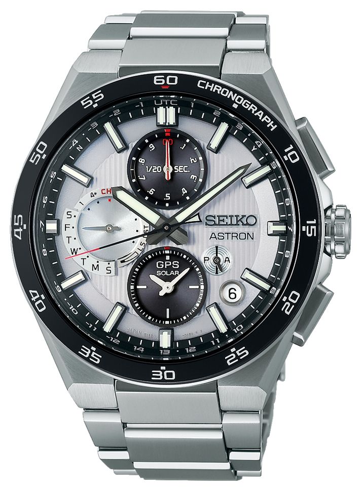 Seiko Astron Â« silvery night Â» chronographe solaire GPS 5x montre