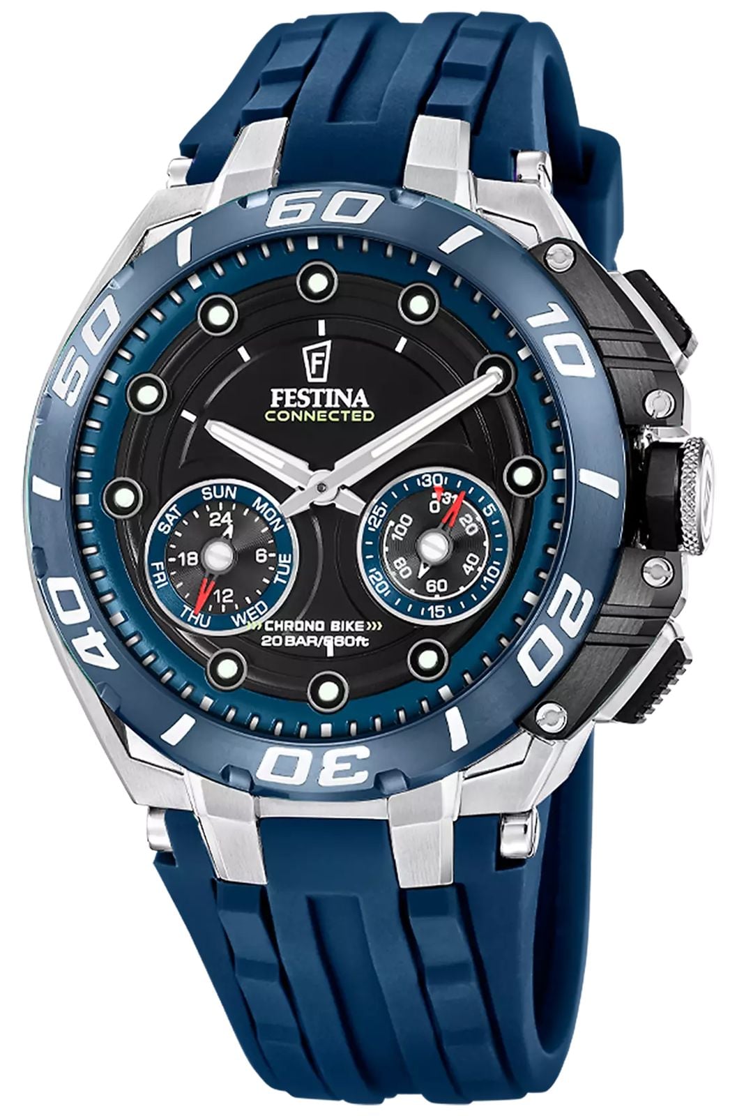 Festina Chrono Bike Connected Hybrid Smartwatch (46Mm) Blac…