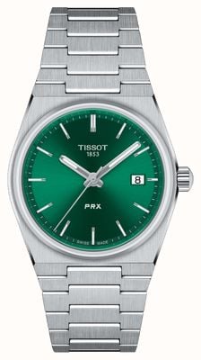 Tissot Prx 40 205 кварц 35мм зеленый/серебристый T1372101108100