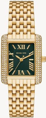 Michael Kors Schmirgelgrünes Damen-Zifferblatt (33 mm) / goldfarbenes Edelstahlarmband MK4742