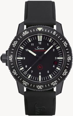 Sinn Ezm 3 s tegiment (41 mm) mostrador preto / pulseira de silicone preta 603.020 BLACK SILICONE