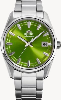 Orient Stretto Date Automatik Limited Edition (38,5 mm) grünes Zifferblatt mit Sonnenschliff / Edelstahlarmband RA-AC0R05E30B