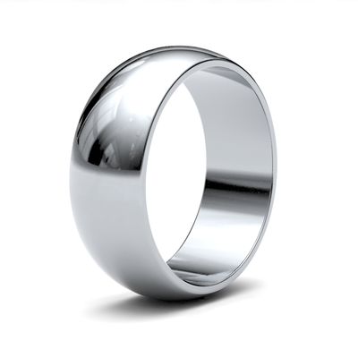 James Moore & Co | 9ct 白金 | 7毫米 | 轻盈 | D 型尺寸 | ag_7lld-9w AG_7LLD-9W