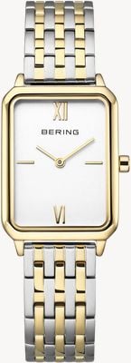 Bering クラシッククォーツ(23mm)ホワイトダイアル/ツートーンステンレススチールブレスレット 17423-714