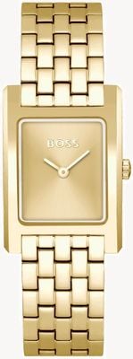 BOSS Dames lucy (22 mm) gouden wijzerplaat / goudkleurige roestvrijstalen armband 1502744