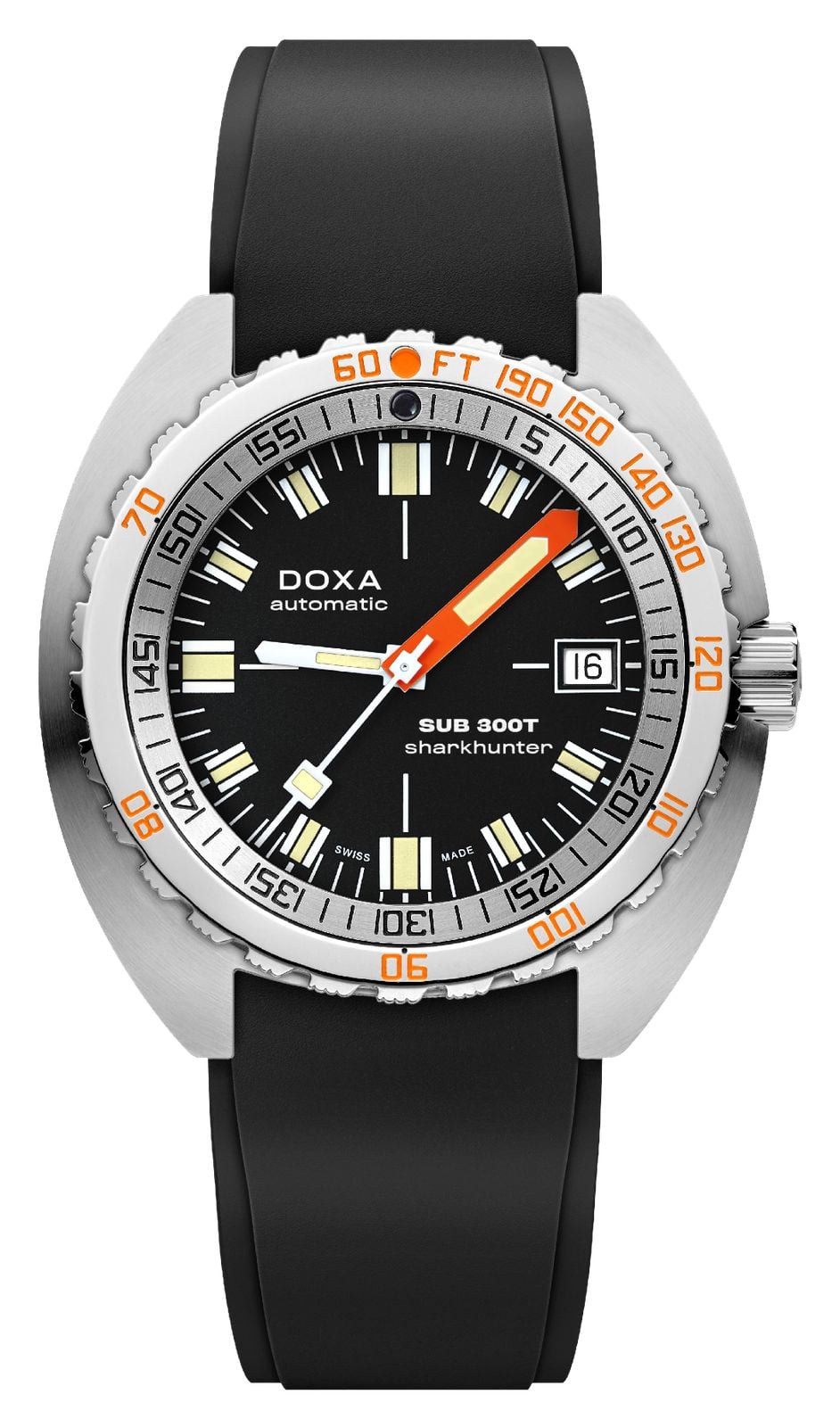 DOXA Sub 300t Sharkhunter (42,5 mm) cadran iconique noir / montre