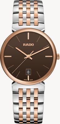 RADO Florence quartz (38 mm) bruine wijzerplaat / tweekleurige roestvrijstalen armband R48912303