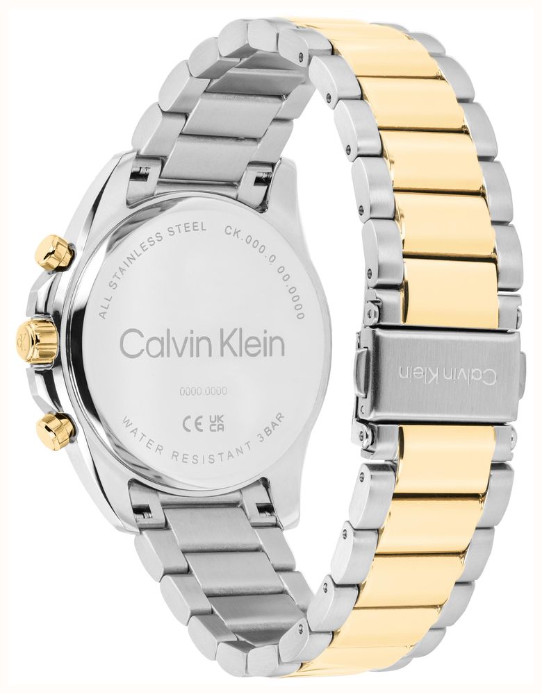 Calvin Klein Sport Luxe Quartz Chronograph (40mm) Black Dial / Two-Tone Stainless Steel Bracelet 25200608 - vista alternativa 3