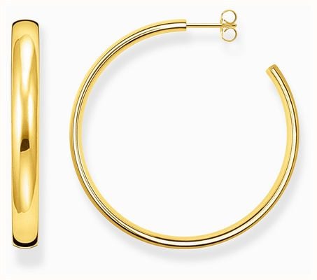 Thomas Sabo Big Chunky Gold-Plated Sterling Silver Hoop Earrings 50mm CR641-413-39