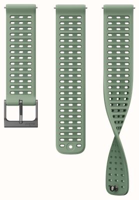 Suunto Bracelet en silicone vert sauge Athletic 9 - 22 mm (S+M) - bracelet seul SS051219000