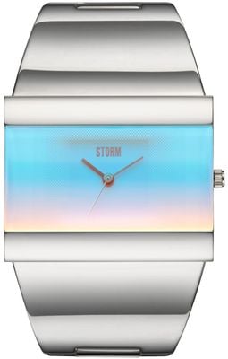 STORM Starletti Lazer Aqua (38 mm) niebieska prostokątna tarcza / bransoleta ze stali nierdzewnej 47313/AQ