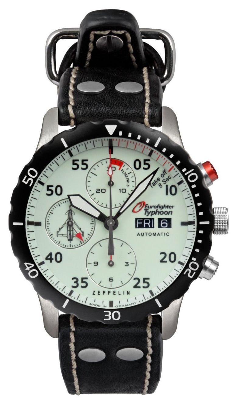 Zeppelin Chronographe automatique Eurofighter (43 mm) cadran montre