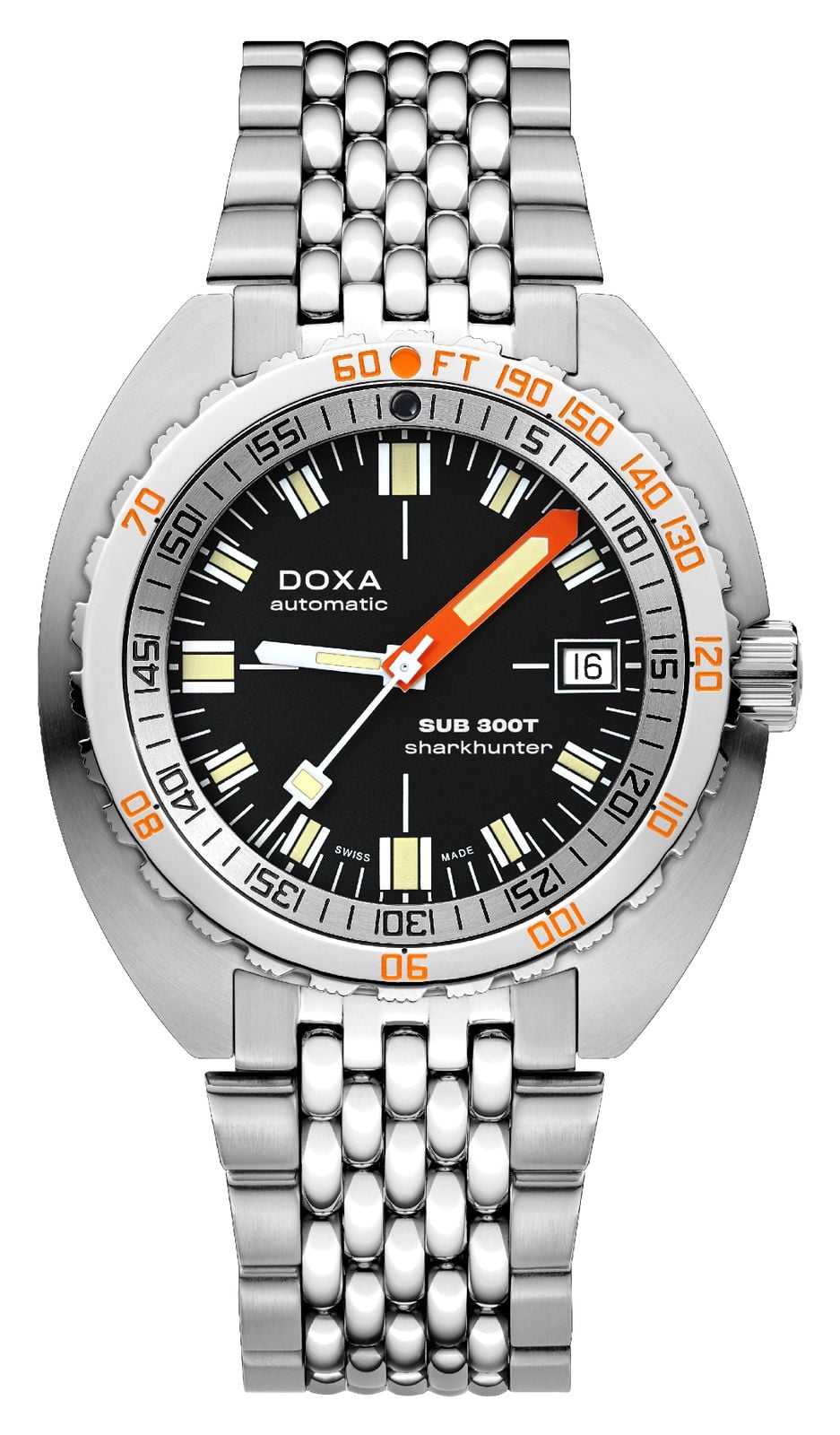 DOXA Sub 300t Sharkhunter (42,5 mm) cadran noir emblÃ© montre