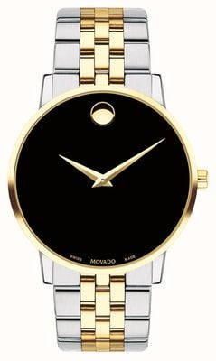 Movado Herrenmuseum zweifarbig vergoldeter Edelstahl 0607200